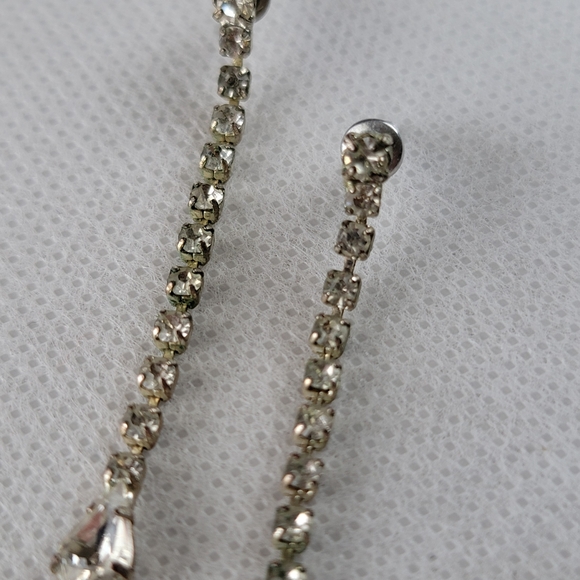 Rhinestone Drop Earrings - Picture 6 of 9